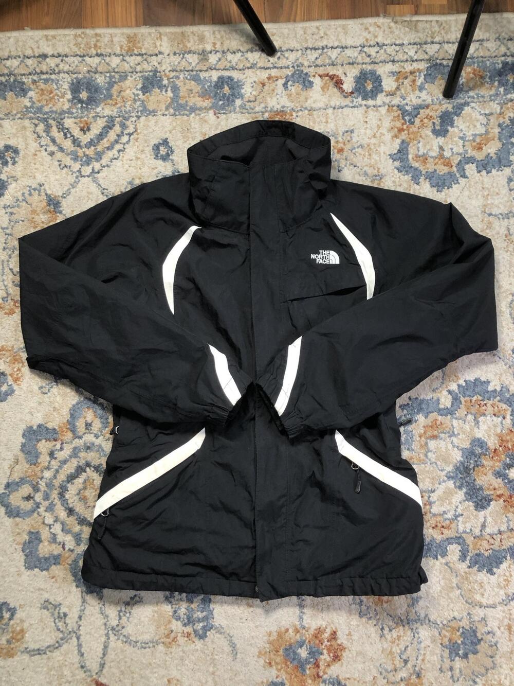 The North Face Jacket Womens Medium Black Nylon Full Zip Lined Outdoor Hiking